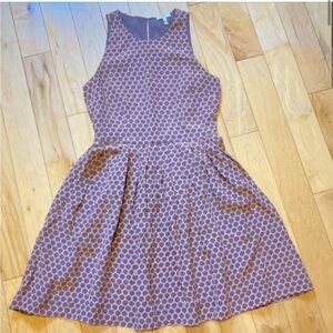 Joie Silk Grey & Pink Sunburst Sleeveless Dress size extra small